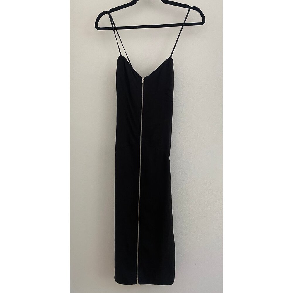 Rag & Bone Black Slip Dress with Front Zip, Size S - Never Worn Out!